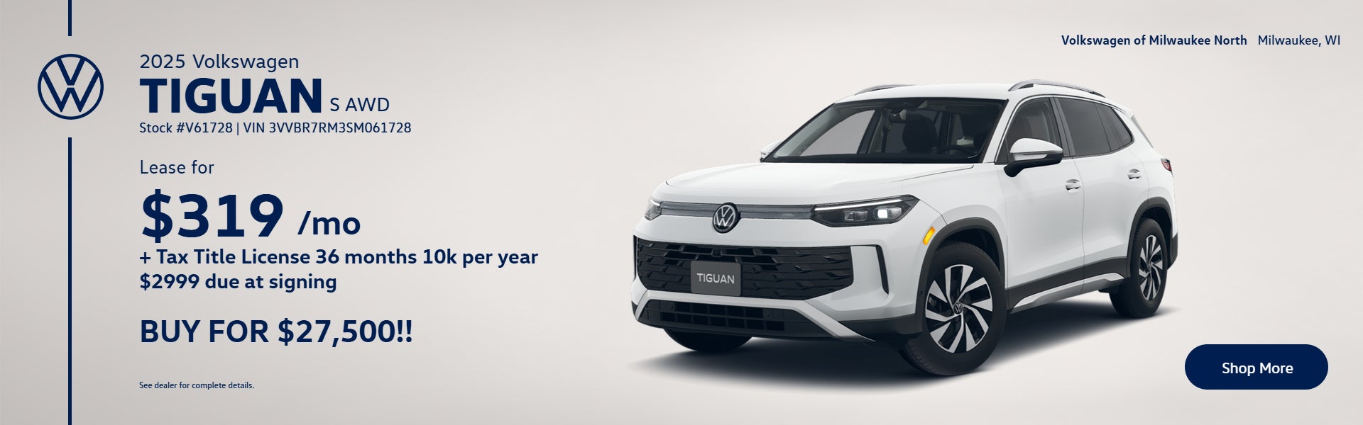 2025 Volkswagen Tiguan S AWD